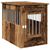 55 x 80 x 68 cm , Marron, Bois et acier