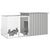 200 x 91 x 100 cm , Gris, Acier