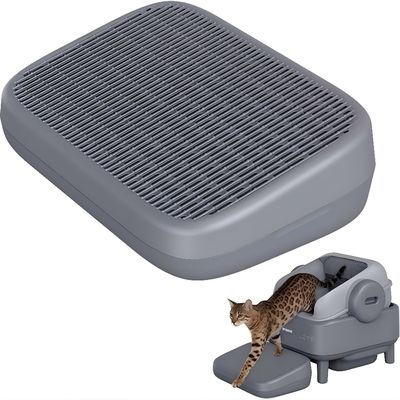 oneisall Bac à litière pour chat avec rampe