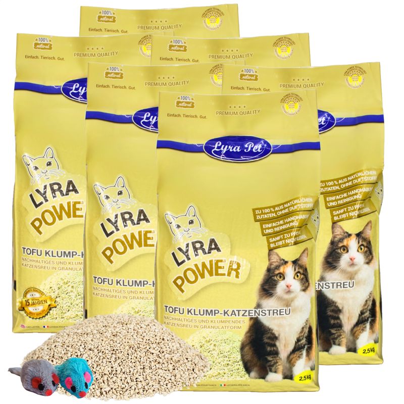 Lyra Pet® Tofu Litière pour chat agglomérante