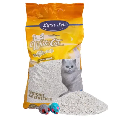 Lyra Pet® White Cat® Litière pour chat à la bentonite Lyra Pet® White Cat® Litière pour chat à la bentonite