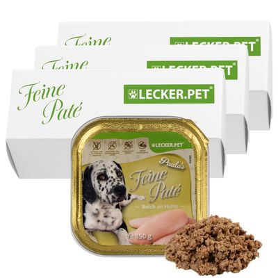 Lecker.Pet® Paula's Feine Paté Poulet Nourriture complète pour chiens