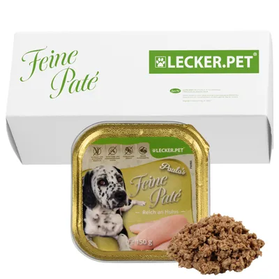 Lecker.Pet® Paula's Feine Paté Poulet Nourriture complète pour chiens