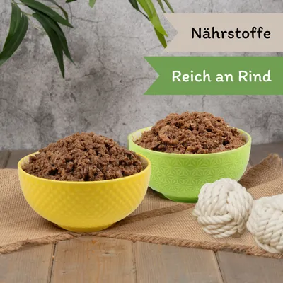 Lecker.Pet® Gino's Feine Paté Riche en Bœuf Nourriture humide pour chiens