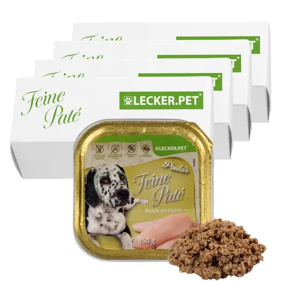 Lecker.Pet® Paula's Feine Paté Poulet Nourriture complète pour chiens