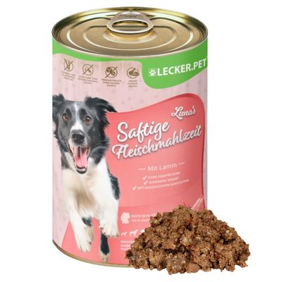 Lecker.Pet® Luna's Repas de viande juteuse avec agneau pour chiens