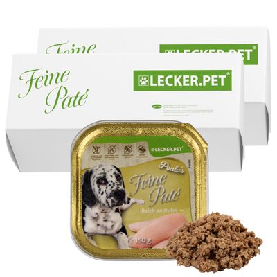 Lecker.Pet® Paula's Feine Paté Poulet Nourriture complète pour chiens