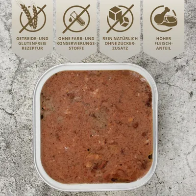 Lecker.Pet® Gino's Feine Paté Riche en Bœuf Nourriture humide pour chiens