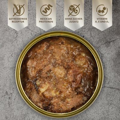 Lecker.Pet® Josie's 100 % Muskelfleisch Rind Hundefutter Nassfutter