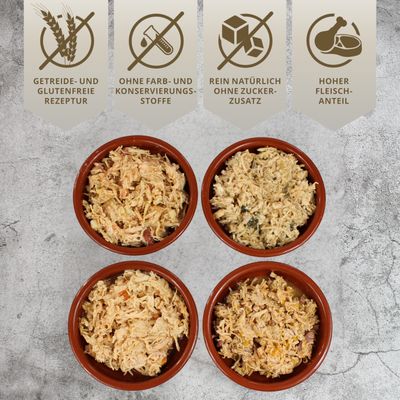 Lecker.Pet® Surf'n'Turf Pouches Hundefutter Nassfutter 4er Mix Multipack