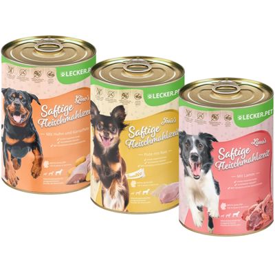 Lecker.Pet® Gino's, Josie's & Luna's Repas juteux à la viande