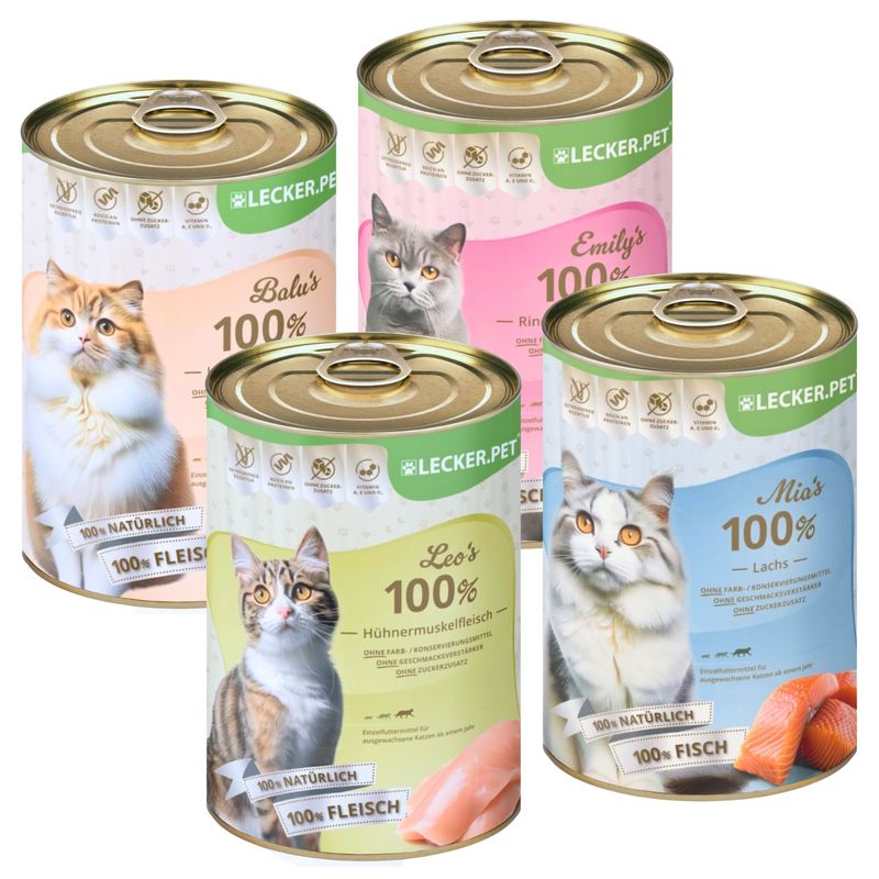 Lecker.Pet Balu’s, Emily's, Leo's & Mia's 100 % Fisch & Fleisch Futter Mix
