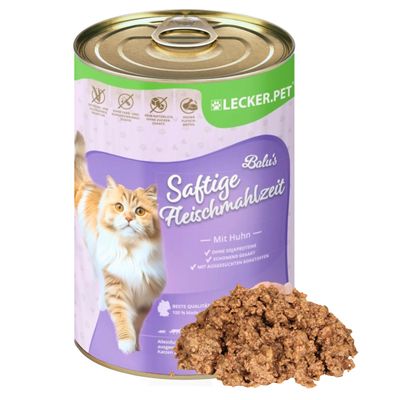 Lecker.Pet® Balu's repas de viande juteuse au poulet humide pour chats