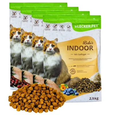 Lecker.Pet® Balu's Indoor Volaille Nourriture sèche pour chats complète Lecker.Pet® Balu's Indoor Volaille Nourriture sèche pour chats complète
