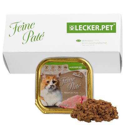 Lecker.Pet® Balu's Feine Paté Riche en Dinde Nourriture humide pour chats