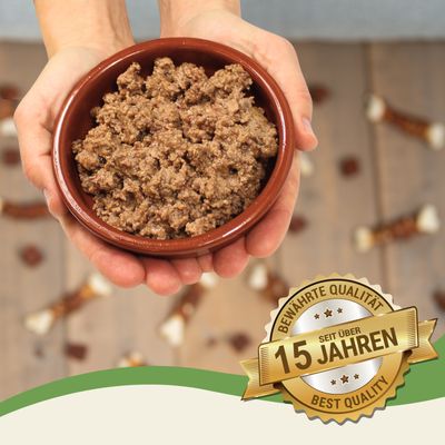 Lecker.Pet® Balu's Saftige Fleischmahlzeit mit Huhn Katzenfutter Nassfutter