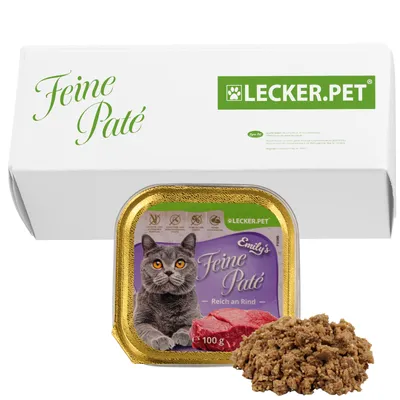 Lecker.Pet® Emily's Fine Paté Riche en Bœuf Nourriture humide pour chats Lecker.Pet® Emily's Fine Paté Riche en Bœuf Nourriture humide pour chats