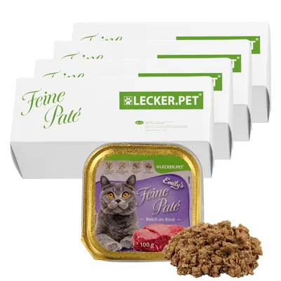 Lecker.Pet® Emily's Fine Paté Riche en Bœuf Nourriture humide pour chats Lecker.Pet® Emily's Fine Paté Riche en Bœuf Nourriture humide pour chats