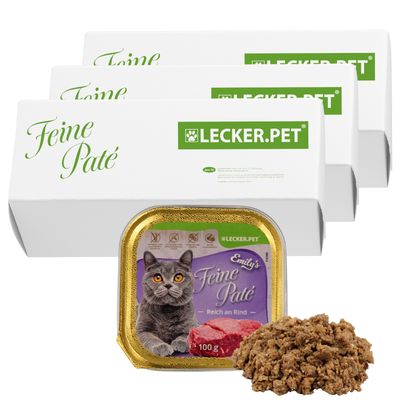 Lecker.Pet® Emily's Fine Paté Riche en Bœuf Nourriture humide pour chats