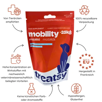 Treatsy Complément – Mobilité Articulations pour chiens de 1 à 25kg Treatsy Complément – Mobilité Articulations pour chiens de 1 à 25kg