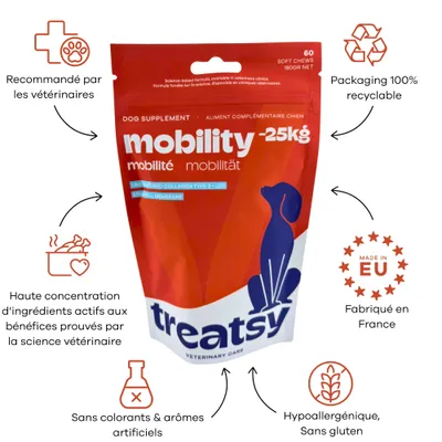 Treatsy Complément – Mobilité Articulations pour chiens de 1 à 25kg Treatsy Complément – Mobilité Articulations pour chiens de 1 à 25kg