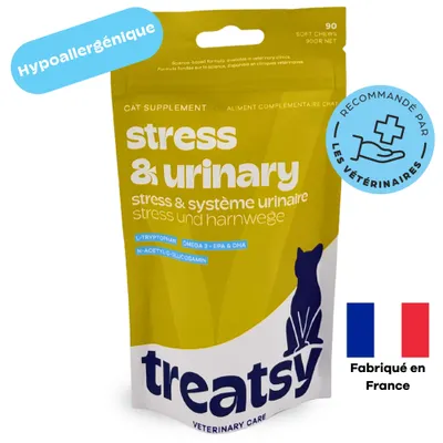Treatsy Complément Alimentaire – Stress & Système Urinaire pour Chat Treatsy Complément Alimentaire – Stress & Système Urinaire pour Chat