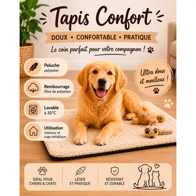 Coussin rectangle pour chien Naya Coussin rectangle pour chien Naya