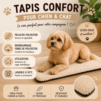 Coussin rectangle pour chien Naya Coussin rectangle pour chien Naya