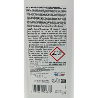 Shampoing Anti-Mauvaises Odeurs senteur Noix de Coco 1 L pour Chien