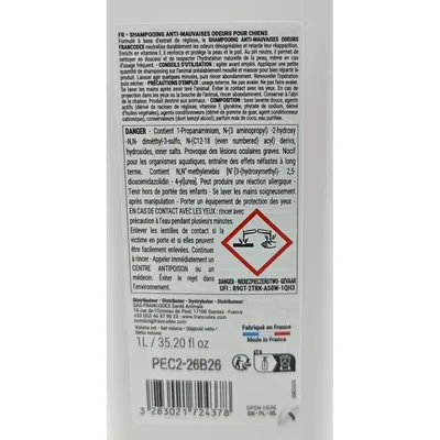 Shampoing Anti-Mauvaises Odeurs senteur Noix de Coco 1 L pour Chien Shampoing Anti-Mauvaises Odeurs senteur Noix de Coco 1 L pour Chien