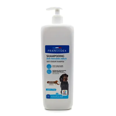 Shampoing Anti-Mauvaises Odeurs senteur Noix de Coco 1 L pour Chien Shampoing Anti-Mauvaises Odeurs senteur Noix de Coco 1 L pour Chien