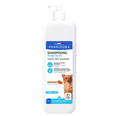 Shampoing Spécial Pelages Fauves senteur Abricot 1 Litre pour Chien