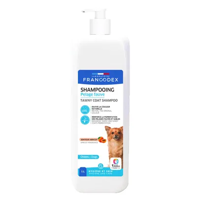 Shampoing Spécial Pelages Fauves senteur Abricot 1 Litre pour Chien Shampoing Spécial Pelages Fauves senteur Abricot 1 Litre pour Chien