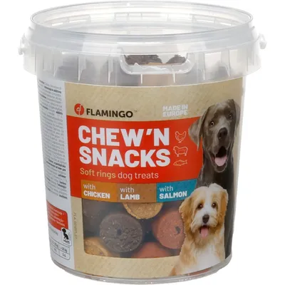 Friandises Mix d'Anneaux Poulet, Agneau et Saumon 450 g pour Chien