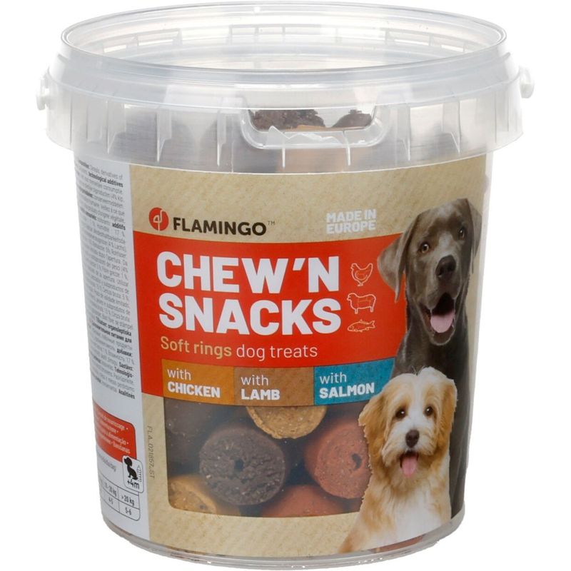 Friandises Mix d'Anneaux Poulet, Agneau et Saumon 450 g pour Chien