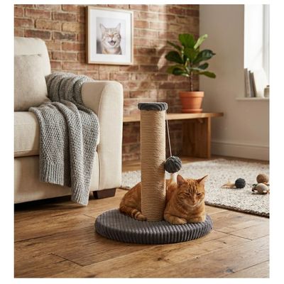 Arbre a chat et jeu suspendu Riba 33 x 45 cm gris foncé