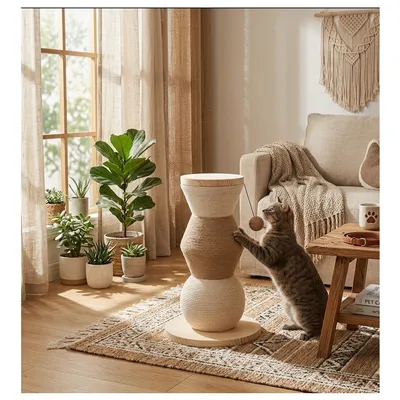 Arbre a chat et jeu suspendu Stubb 47 cm beige Arbre a chat et jeu suspendu Stubb 47 cm beige