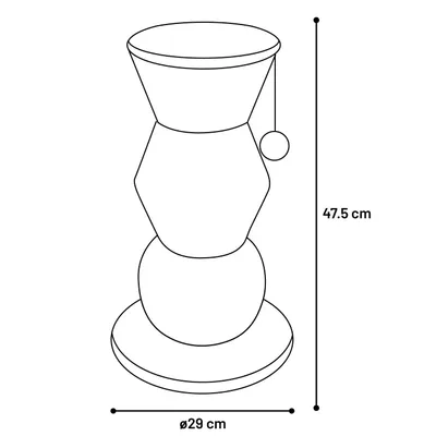 Arbre a chat et jeu suspendu Stubb 47 cm beige Arbre a chat et jeu suspendu Stubb 47 cm beige