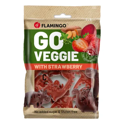 Friandises veggie Dino a la fraise Friandises veggie Dino a la fraise