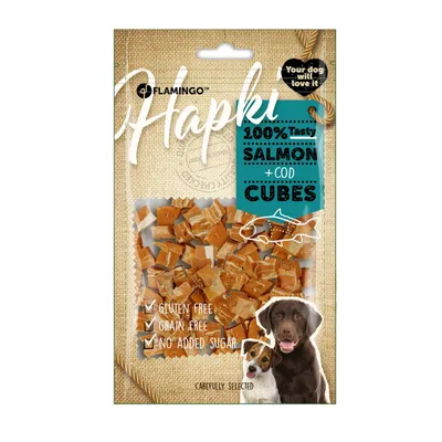 Friandise petits blocs avec poulet et cabillaud Friandise petits blocs avec poulet et cabillaud