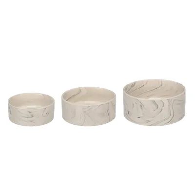 Gamelle ronde pour la nourriture et l'eau Marbre Gamelle ronde pour la nourriture et l'eau Marbre