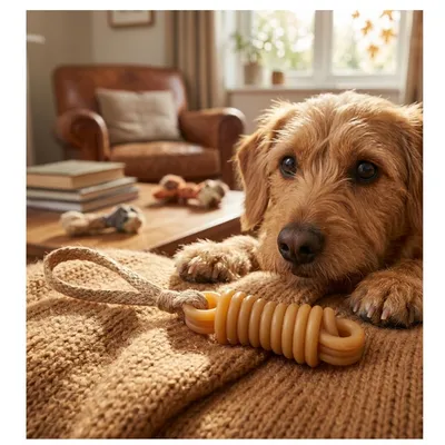 Jouet bâton avec corde de caoutchouc pour chien Jouet bâton avec corde de caoutchouc pour chien