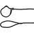 Laisse anti-traction Aiden Noir 1,3m 8mm