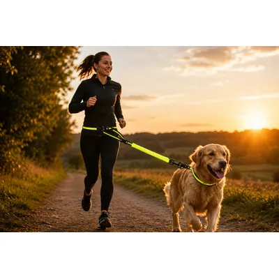 Laisse de Jogging LED Réfléchissante pour Chien