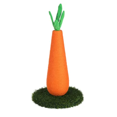 Jouet griffoir Wuttel carotte Arbre a griffer pour chat 69cm Jouet griffoir Wuttel carotte Arbre a griffer pour chat 69cm