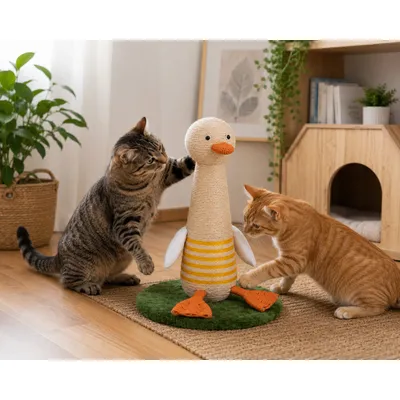 Cône a gratter canard pour chat Arbre a griffer 51cm