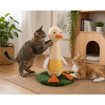 Cône a gratter canard pour chat Arbre a griffer 51cm