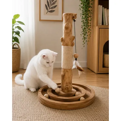Jouet a griffer Kofti pour chat Arbre interactif avec circuit 54cm Jouet a griffer Kofti pour chat Arbre interactif avec circuit 54cm