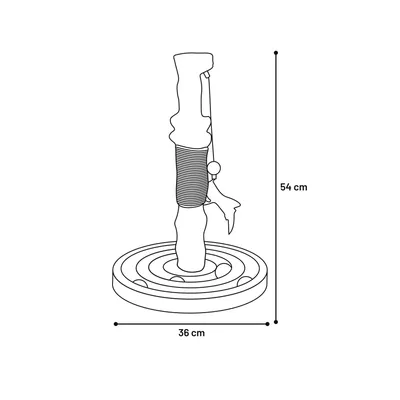 Jouet a griffer Kofti pour chat Arbre interactif avec circuit 54cm Jouet a griffer Kofti pour chat Arbre interactif avec circuit 54cm