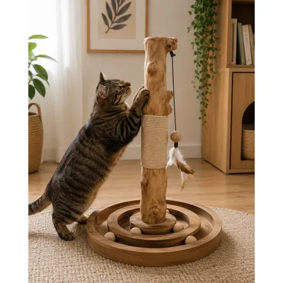 Jouet a griffer Kofti pour chat Arbre interactif avec circuit 54cm Jouet a griffer Kofti pour chat Arbre interactif avec circuit 54cm